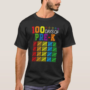 100th Day Of School Pre K Teacher Student 100 Days T-Shirt
