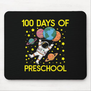 100th Day Of School Preschool Boy Kids Funny Astro Mouse Pad