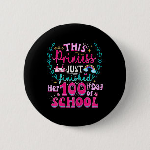 100th Day Of School Princess Cute Kids Girls Teen 6 Cm Round Badge