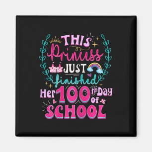 100th Day Of School Princess Cute Kids Girls Teen Magnet
