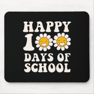 100th Day Of School Retro Groovy Cute Graphics Mouse Pad