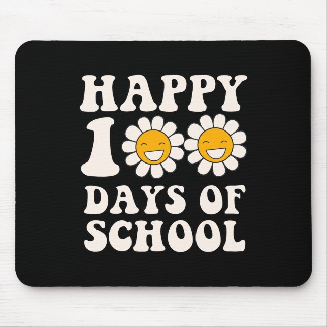 100th Day Of School Retro Groovy Cute Graphics  Mouse Pad (Front)