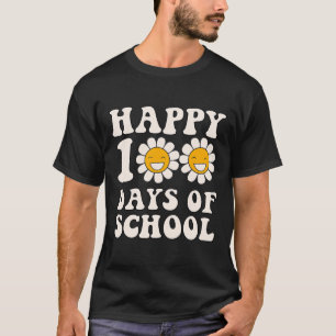 100th Day Of School Retro Groovy Cute Graphics T-Shirt