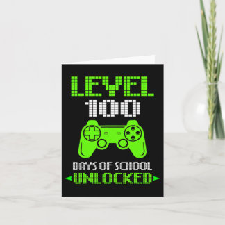 100th Day Of School Shirt Kids Video Games Boy Gif Card