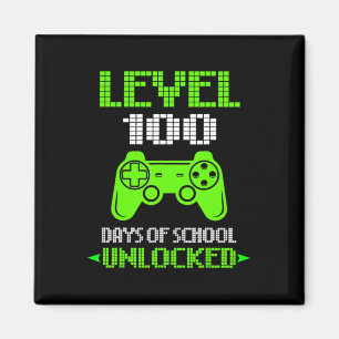 100th Day Of School Shirt Kids Video Games Boy Gif Magnet