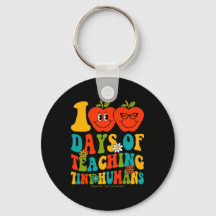 100th Day Of School Shirts Student Teacher Tiny Hu Key Ring