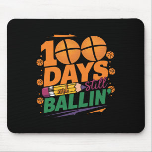 100th Day Of School Sketll Kids 100 Days Of School Mouse Pad
