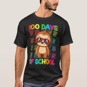 100th Day Of School Sloth 100 Days School Sloth T-Shirt