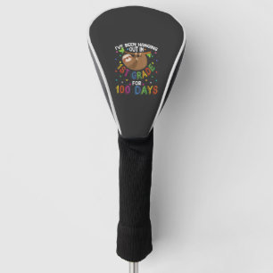 100th Day of School Sloth Design - 1st Grade 100 D Golf Head Cover
