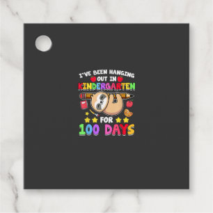 100th Day Of School Sloth Shirt Kindergarten 100 D Favour Tags