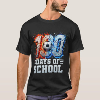 100th Day Of School Soccer 100 Days Of School Boys T-Shirt