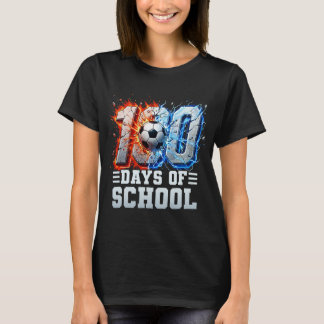 100th Day Of School Soccer 100 Days Of School Boys T-Shirt