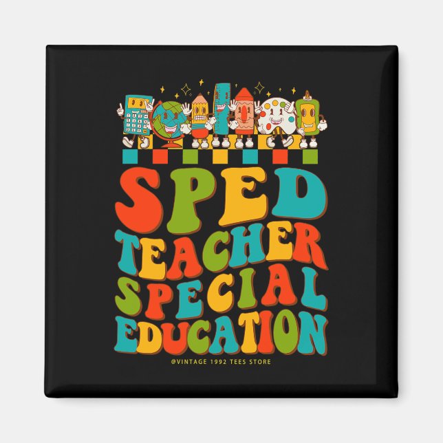 100th Day Of School Sped Teacher Special Education Magnet (Front)