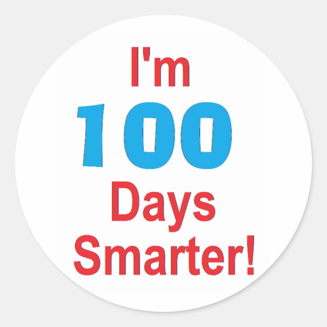 "100th Day of School" Stickers (Front)