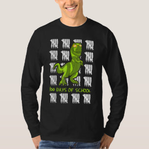100th Day Of School Student Dino Tyrannosaurus Rex T-Shirt