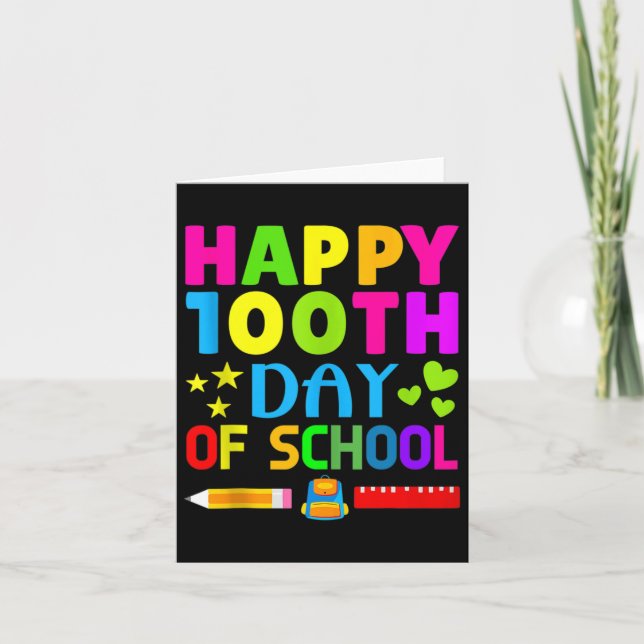 100th Day Of School Student Gamers Teache Kinderga Card (Front)