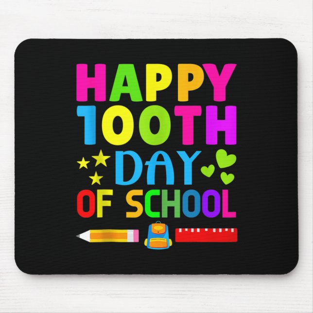 100th Day Of School Student Gamers Teache Kinderga Mouse Pad (Front)