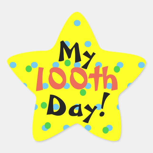 100th Day of School Student Stickers (Front)
