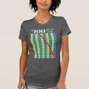 100th Day of School T-Shirt 100s Chart Teacher