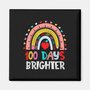 100th Day Of School Teacher 100 Days Brighter Rain Magnet
