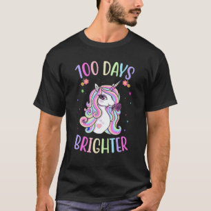 100th Day of School Teacher 100 days Brighter Unic T-Shirt