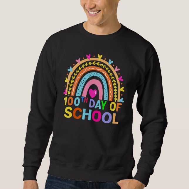 100th Day Of School Teacher 100 Days Smarter Boho  Sweatshirt (Front)
