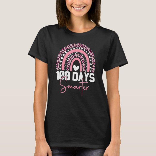 100th Day Of School Teacher 100 Days Smarter Boho  T-Shirt (Front)