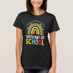 100th Day Of School Teacher 100 Days Smarter Leopa T-Shirt