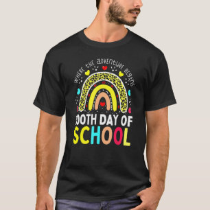 100th Day Of School Teacher 100 Days Smarter Leopa T-Shirt