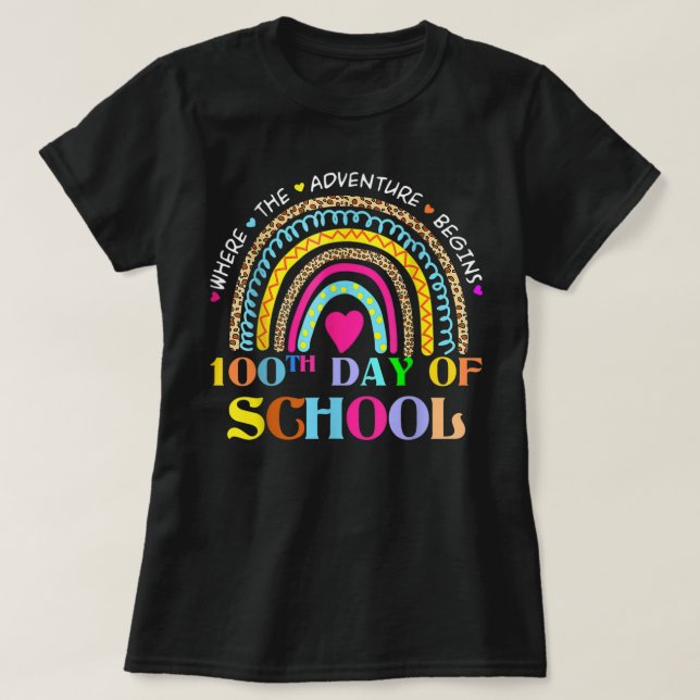 100th Day Of School Teacher - 100 Days Smarter Rai T-Shirt (Design Front)