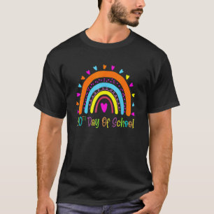 100th Day Of School Teacher  100 Days Smarter Rain T-Shirt