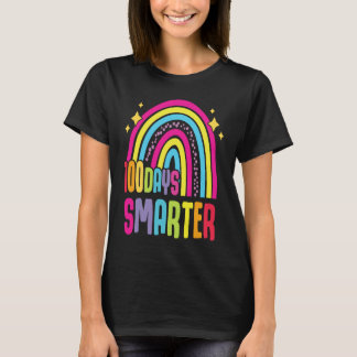 100th Day of School Teacher  100 days smarter rain T-Shirt
