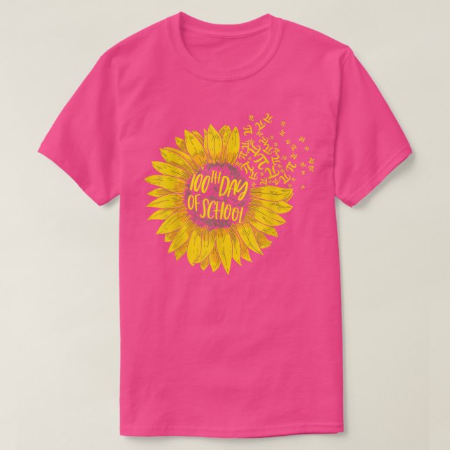100th Day Of School Teacher - 100 Days Smarter Sun T-Shirt (Design Front)