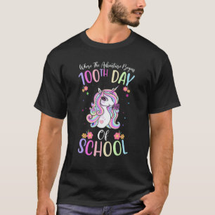100th Day of School Teacher 100 days Unicorn Girls T-Shirt