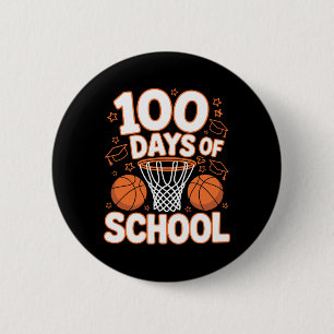 100th Day Of School Teacher Bysketbyll 100 Days Of 6 Cm Round Badge
