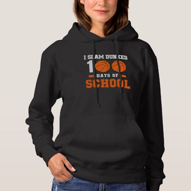 100th Day of School Teacher Coach Kids Child 100 D Hoodie (Front)