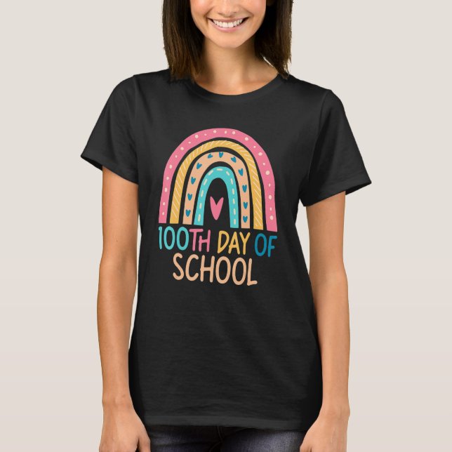 100th Day Of School Teacher College 100 Days Smart T-Shirt (Front)
