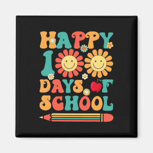 100th Day Of School Teacher Groovy - 100 Days Smar Magnet