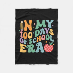 100th Day Of School Teacher Kid In My 100 Days Of Fleece Blanket