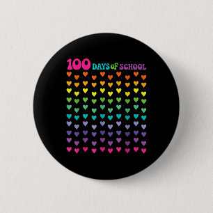 100th Day Of School Teacher Kids 100 Days Math Num 6 Cm Round Badge