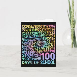 100th Day Of School Teacher Kids 100 Days Math Num Card