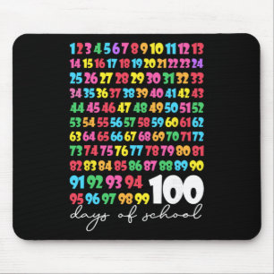 100th Day Of School Teacher Kids 100 Days Math Num Mouse Pad
