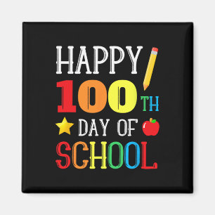 100th Day Of School Teacher Youth Kids Happy 100 D Magnet
