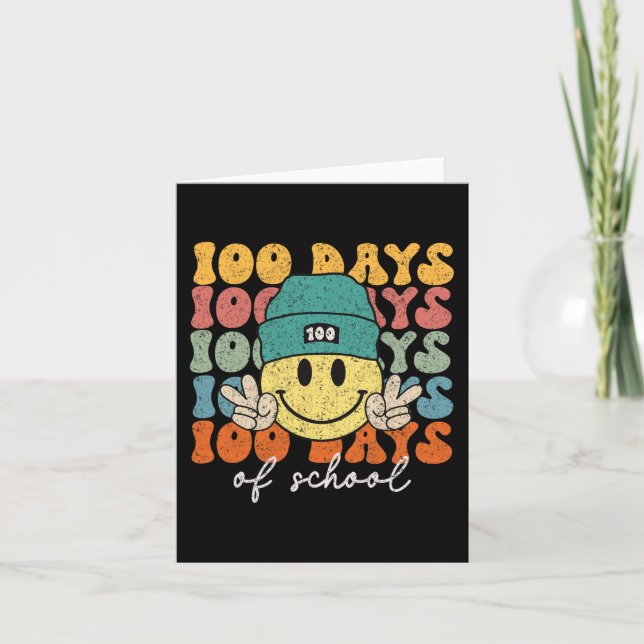 100th Day Of School Teachers 100 Days 1  Card (Front)