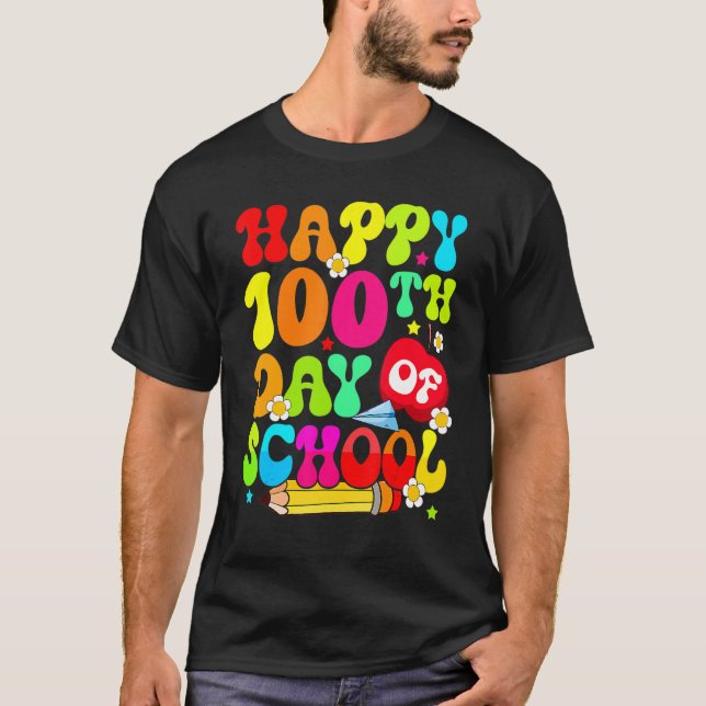 100th Day Of School Teachers Costume 100 Days Stud T-Shirt (Front)