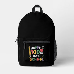 100th Day of School Teachers Happy 100 Days Printed Backpack