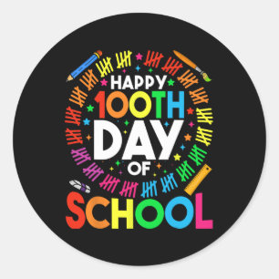 100th Day Of School Teachers Kids Child Happy 100  Classic Round Sticker