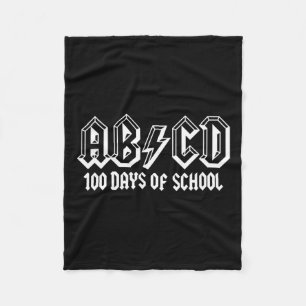 100th Day Of School Teachers Kids Child Happy 100 Fleece Blanket