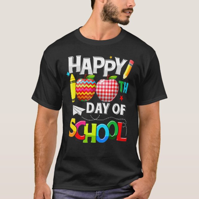 100th Day of School Teachers Kids Child Happy 100  T-Shirt (Front)