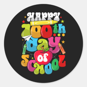 100th Day Of School Teachers Student Happy 100 Day Classic Round Sticker